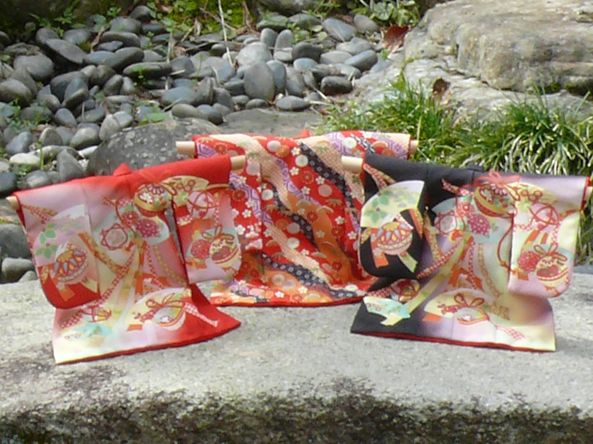 ミニ着物 あい工房 ミニきもの 金のわらじ ミニ衣桁 ミニ着物キット